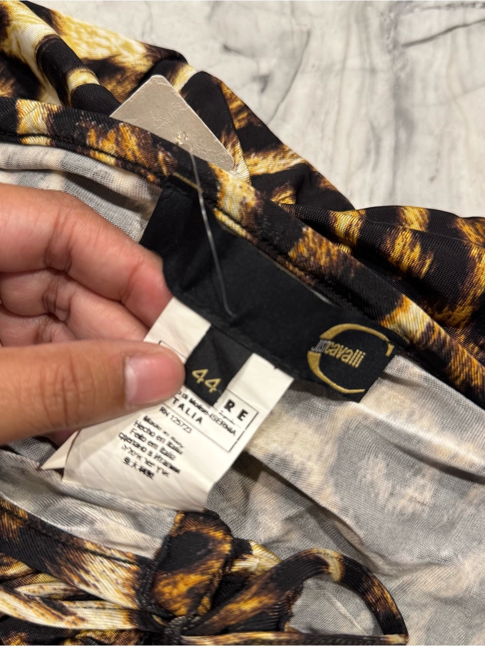 Roberto Cavalli Just Cavalli Leopard Tie Midi Skirt - 44 - Picture 4 of 4
